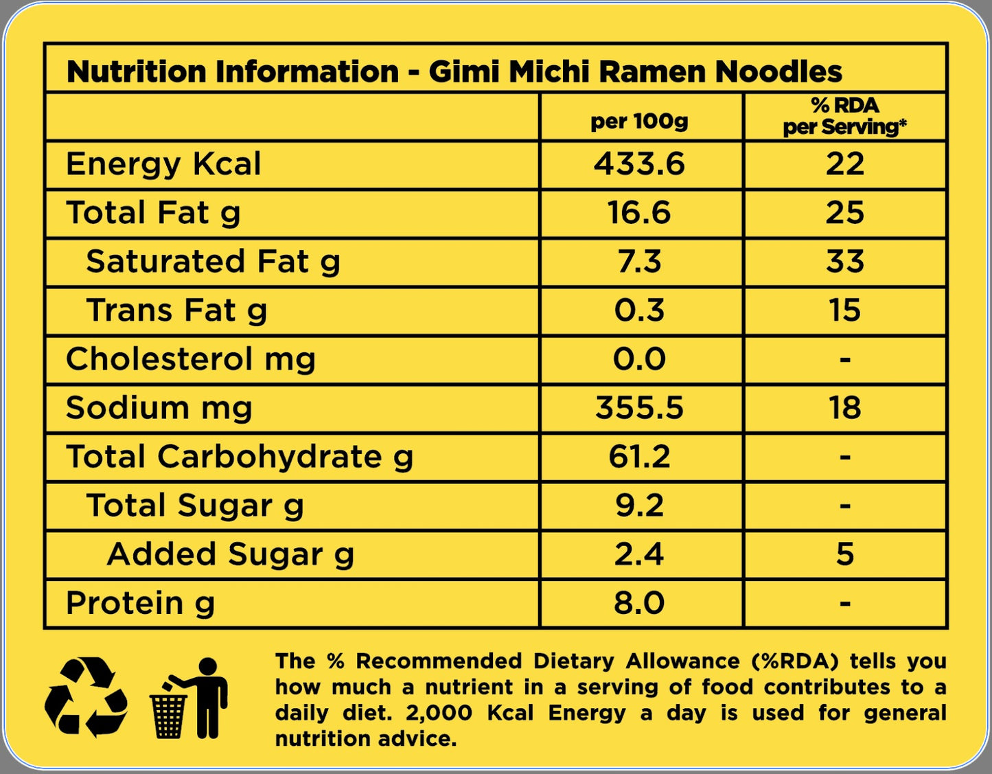 Gimi Michi Crazy Cheesyyy Ramen - Pack of 4 x 100 grams