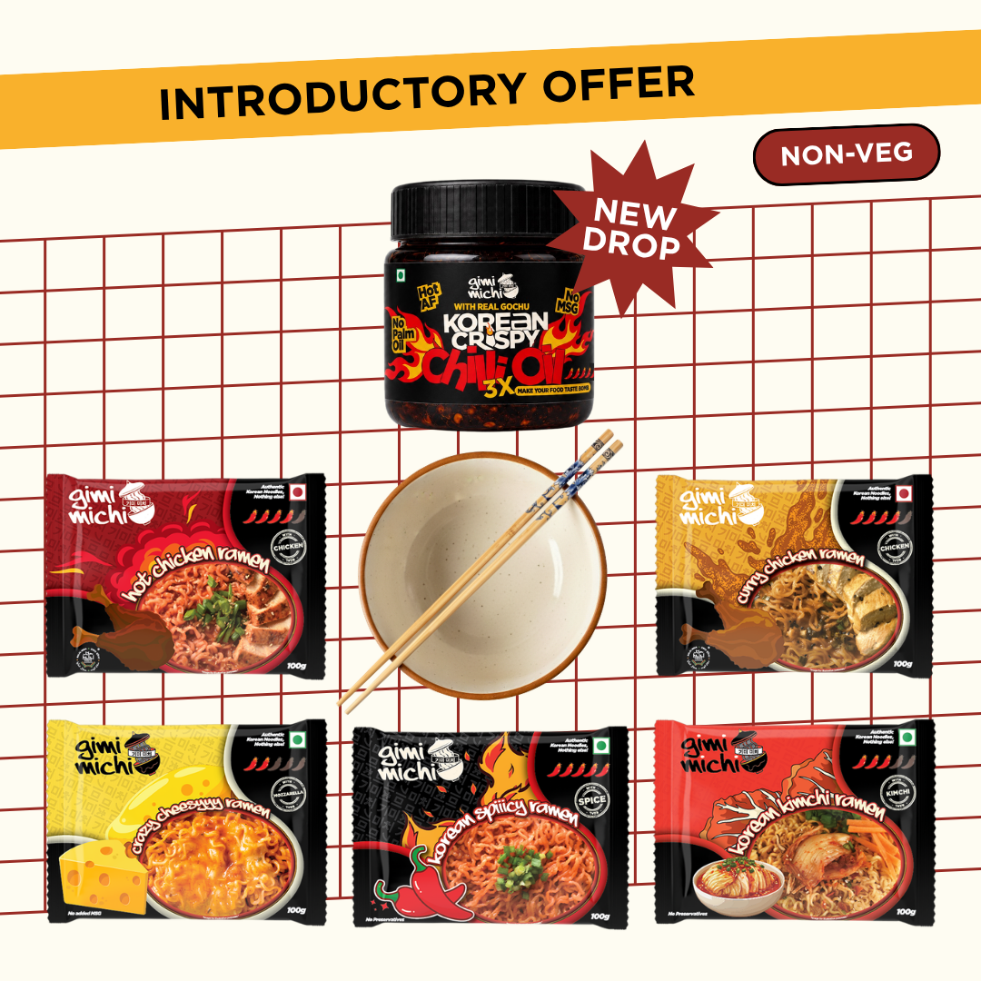 Gochu Box - Five Pack Ramen + Korean Crispy Chilli Oil