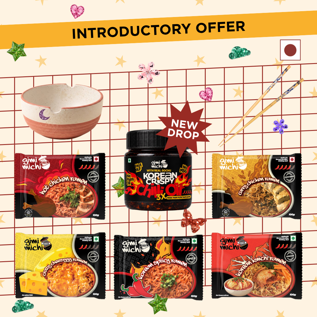 Gochu Box - Five Pack Ramen + Korean Crispy Chilli Oil