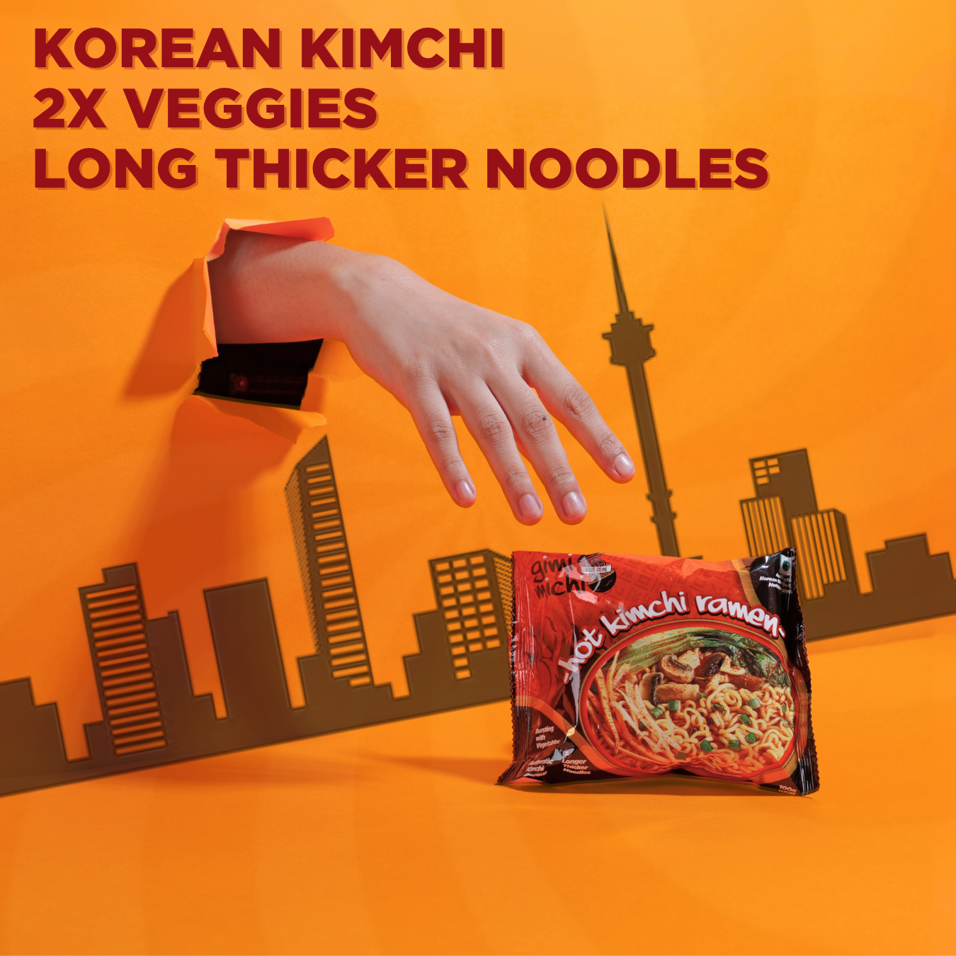 Gimi Michi Daebak Box 대박 – Pack of 8 - Hot Kimchi Ramen + Free Shipping