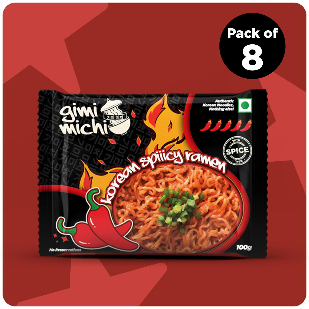 Gimi Michi Maepyo Box 맵요 - Pack of 8 - Korean Spiiicy Ramen
