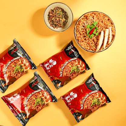 Gimi Michi Hot Chicken Ramen - Pack of 4 x 100 grams