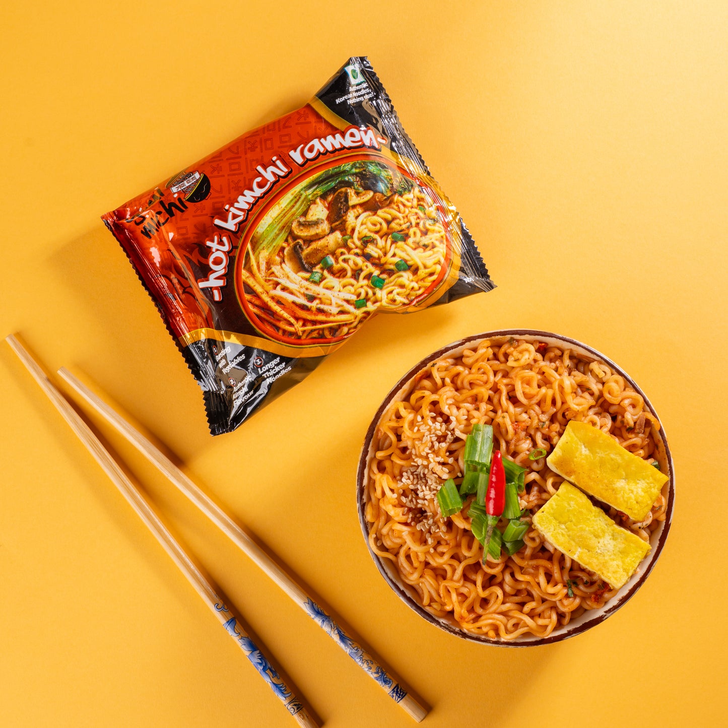Gimi Michi Daebak Box 대박 – Pack of 8 - Hot Kimchi Ramen + Free Shipping