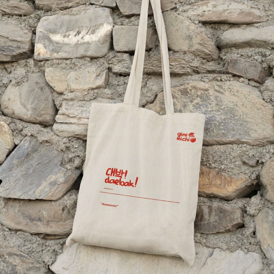 Printed " daebak " Tote Bag