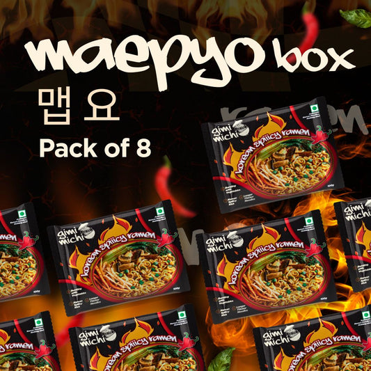 Gimi Michi Maepyo Box 맵요 - Pack of 8 - Korean Spiiicy Ramen