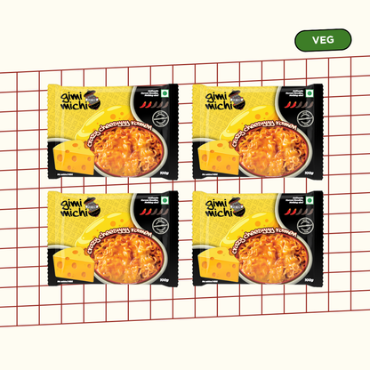 Gimi Michi Chingu Box Crazy Cheesyyy Ramen - Pack of 4 x 100 grams