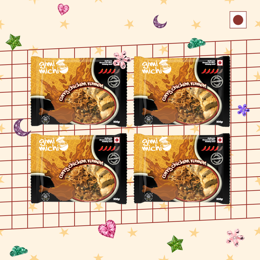 Gimi Michi Chingu Box Curry Chicken Ramen - Pack of 4 x 100 grams