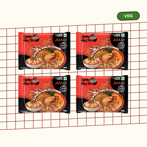 Gimi Michi Chingu Box 소감 - Pack of 4 - Hot Kimchi Ramen