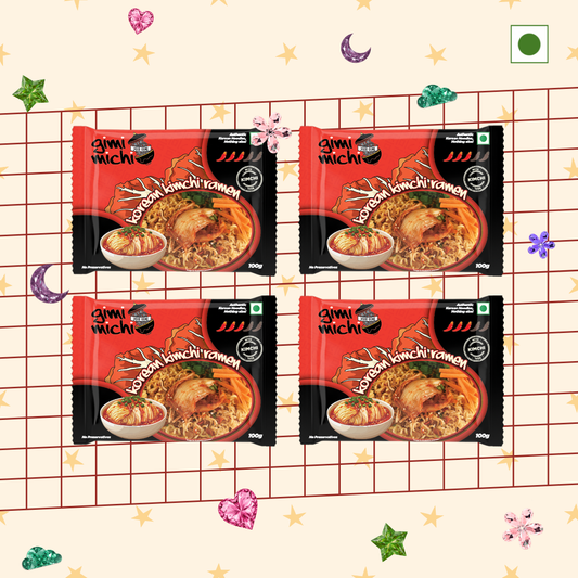 Gimi Michi Chingu Box 소감 - Pack of 4 - Hot Kimchi Ramen