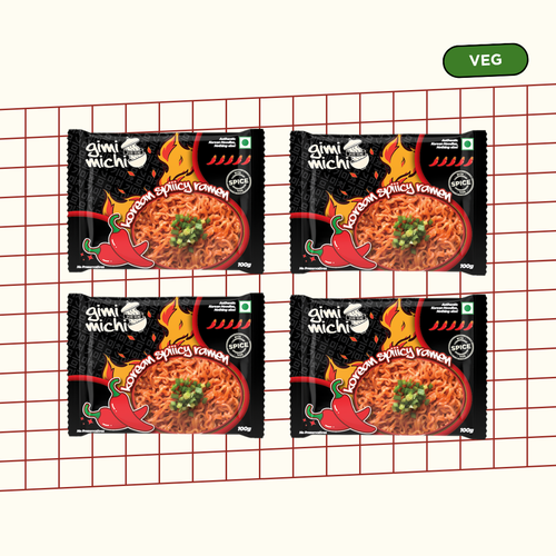 Gimi Michi Chingu Box 핵요 - Pack of 4 - Korean Spiiicy Ramen