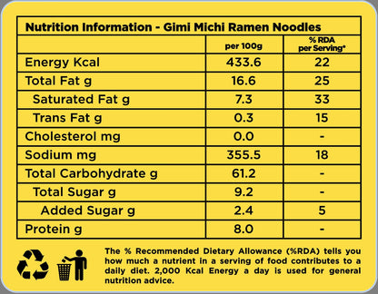 Gimi Michi Crazy Cheesyyy Ramen - Pack of 4 x 100 grams