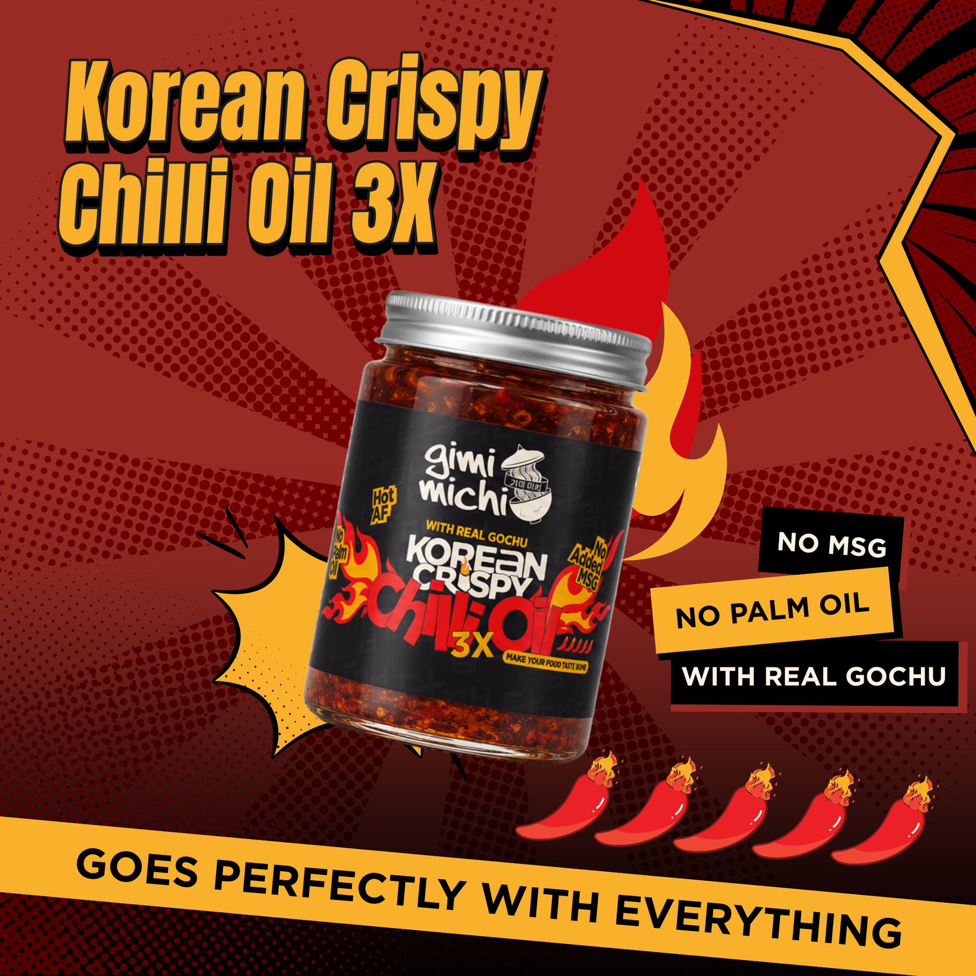 Korean Crispy Chilli Oil 3X 170g jar (2)