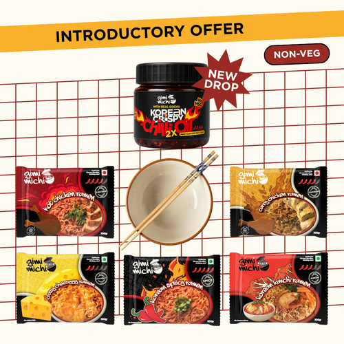 Gochu Box - Five Pack Ramen + Korean Crispy Chilli Oil 2X