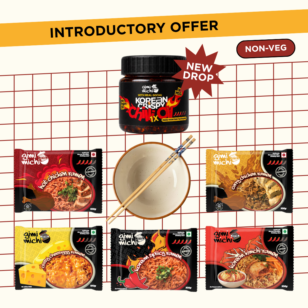 Gochu Box - Five Pack Ramen + Korean Crispy Chilli Oil