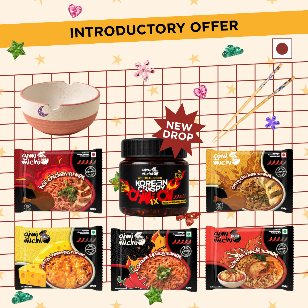 Gochu Box - Five Pack Ramen + Korean Crispy Chilli Oil