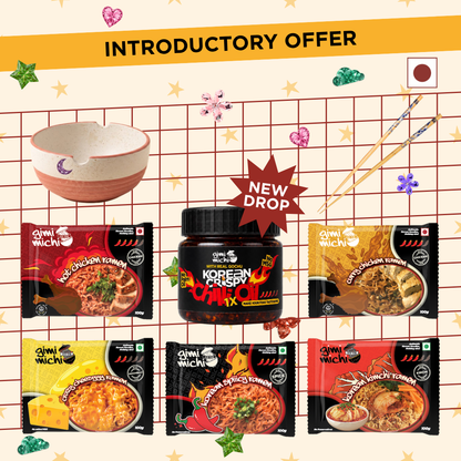Gochu Box - Five Pack Ramen + Korean Crispy Chilli Oil