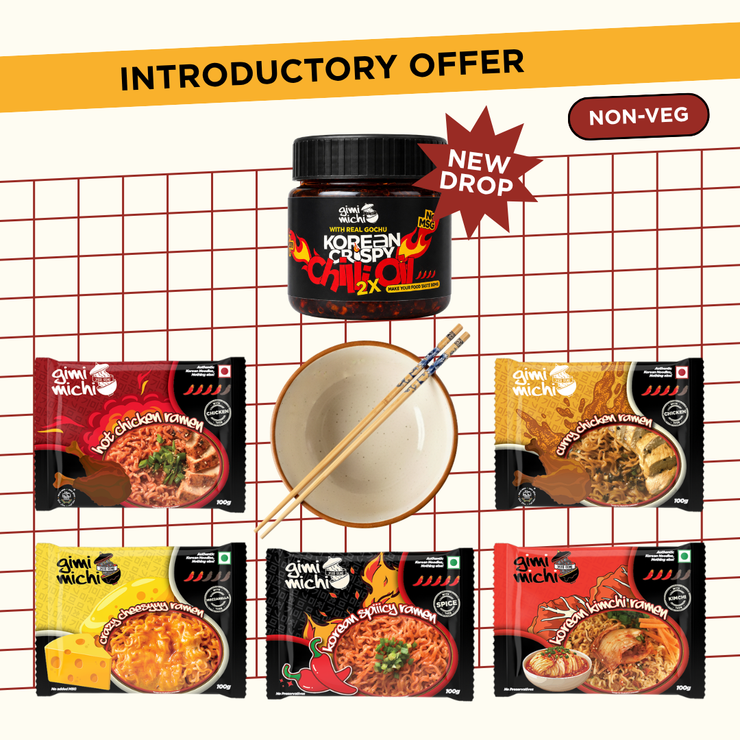 Gochu Box - Five Pack Ramen + Korean Crispy Chilli Oil