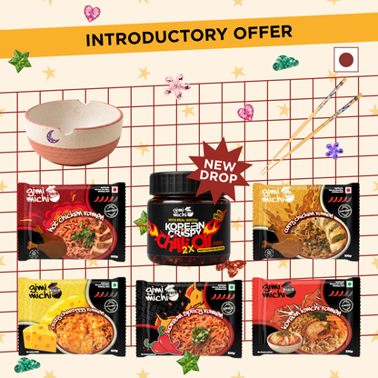 Gochu Box - Five Pack Ramen + Korean Crispy Chilli Oil