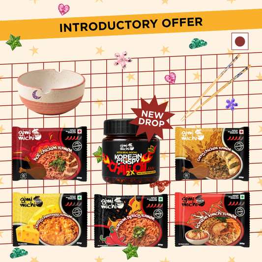 Gochu Box - Five Pack Ramen + Korean Crispy Chilli Oil