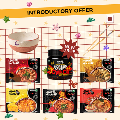 Gochu Box - Five Pack Ramen + Korean Crispy Chilli Oil