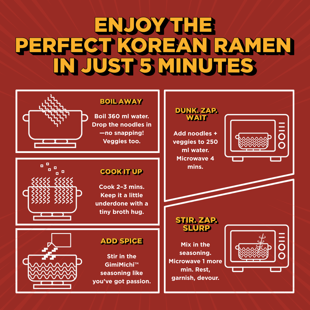 The Chicken Ramen Ritual Kit - 4 pack Hot Chicken Ramen + 1 Bowl + 1 Pair Chopsticks