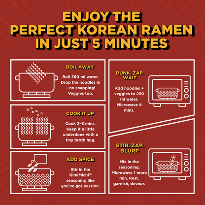 The Chicken Ramen Ritual Kit - 4 pack Hot Chicken Ramen + 1 Bowl + 1 Pair Chopsticks