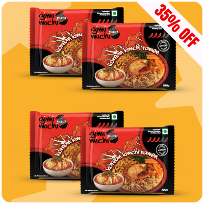 Gimi Michi Chingu Box 소감 - Pack of 4 - Hot Kimchi Ramen – GimiMichi
