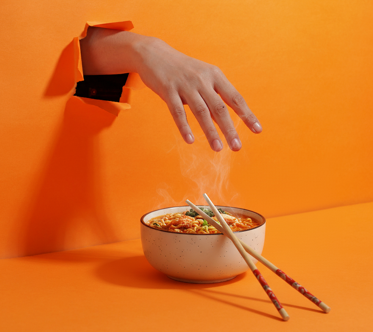 Gimi Michi - 1 Korean Ceramic Bowl + 1 pair Chopsticks