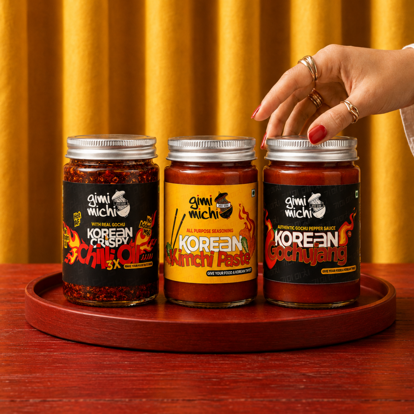 Korean Cooking Essentials Pack - chilli oil, kimchi paste and gochujang (2)