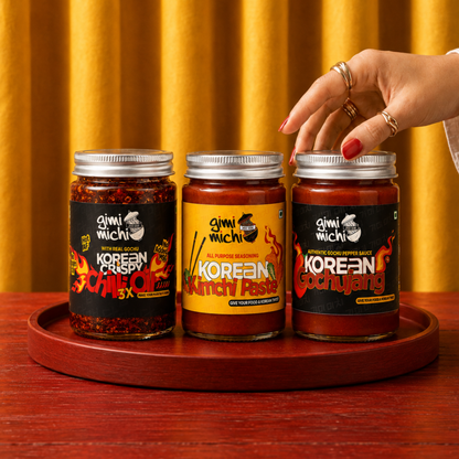 Korean Cooking Essentials Pack - chilli oil, kimchi paste and gochujang (2)