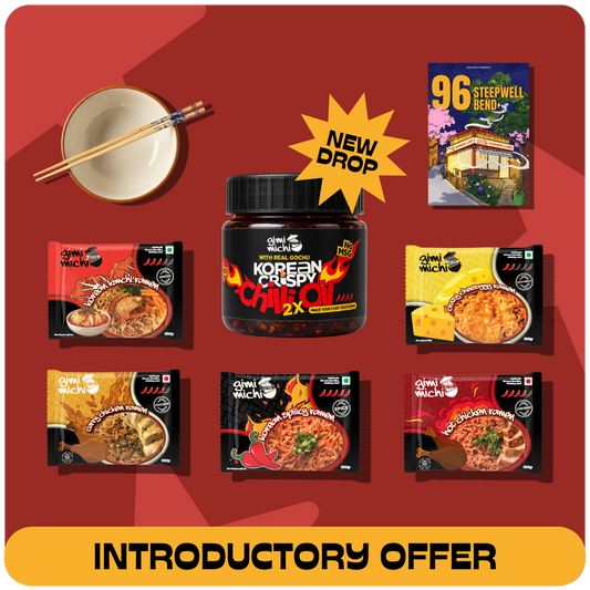 Gochu Box - Five Pack Ramen + Korean Crispy Chilli Oil 2X