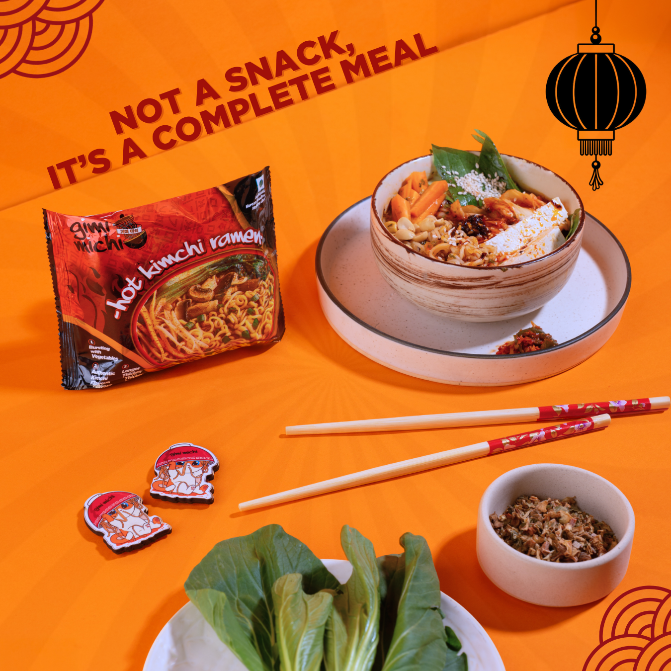 Gimi Michi Daebak Box 대박 – Pack of 8 - Hot Kimchi Ramen + Free Shipping