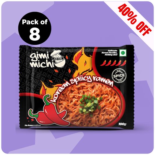 Gimi Michi Maepyo Box 맵요 - Pack of 8 - Korean Spiiicy Ramen