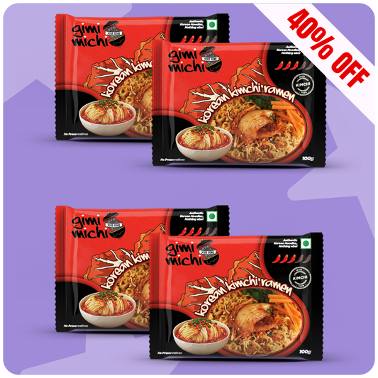 Gimi Michi Chingu Box 소감 - Pack of 4 - Hot Kimchi Ramen
