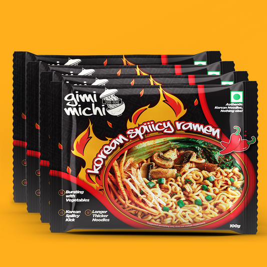 Gimi Michi Haekyo Box 핵요 - Pack of 4 - Korean Spiiicy Ramen